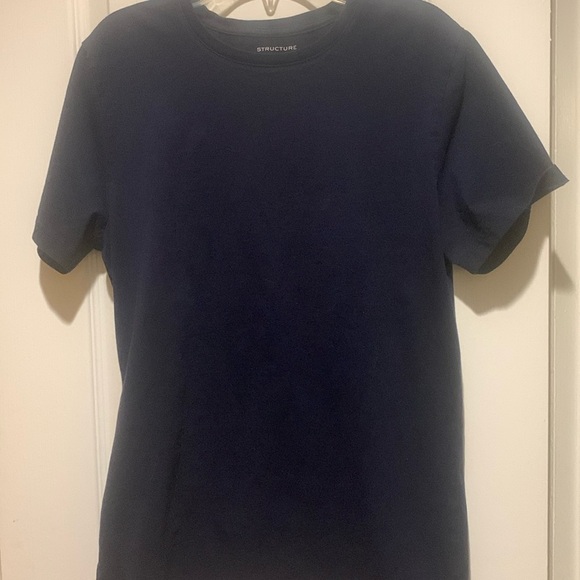 Structure Navy Blue Short Sleeve Tee Shirt - Picture 1 of 3